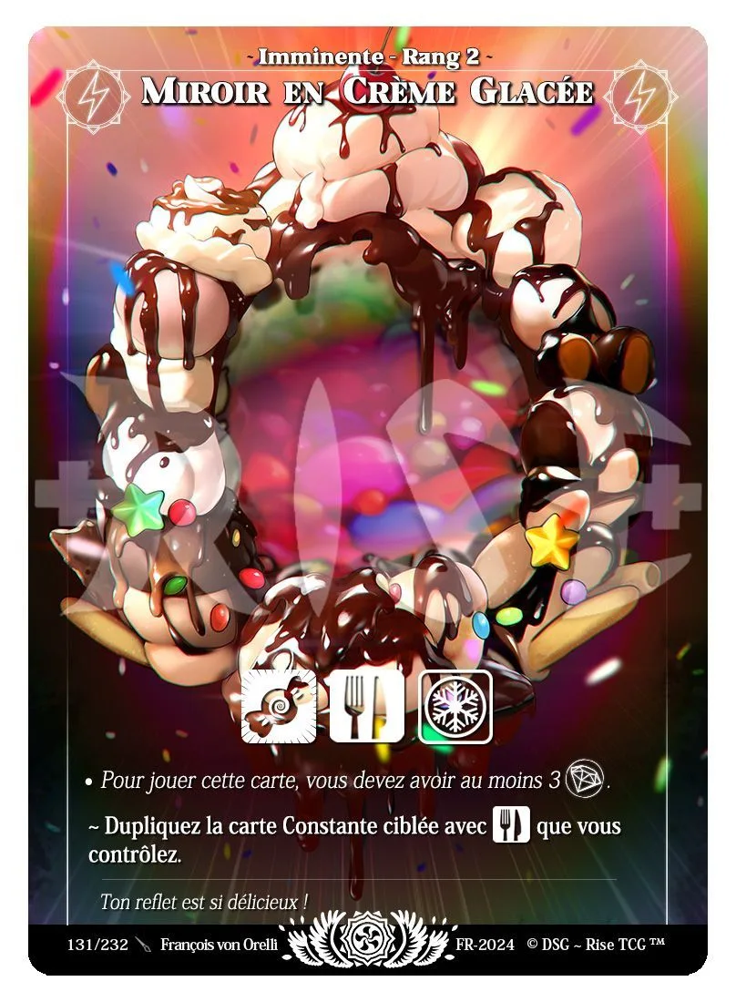 Miroir en crème glacée