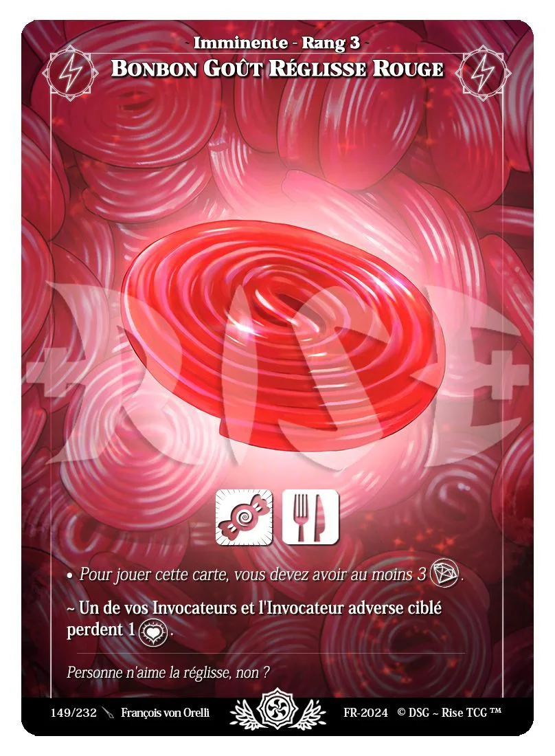 Bonbon gout réglisse rouge