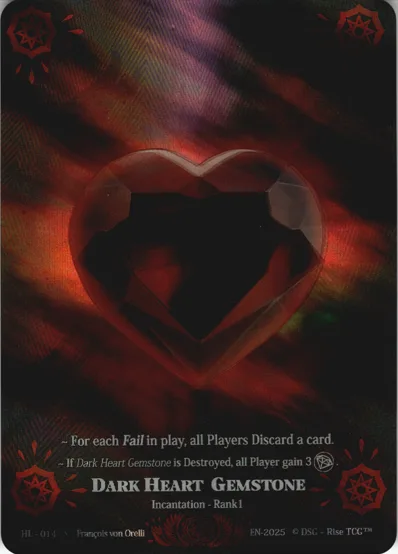 Dark Heart Gemstone Foil Test