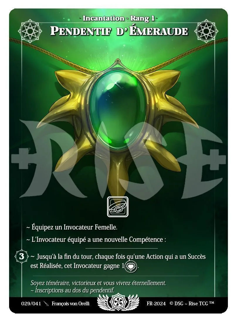 Pendentif d'Emeraude