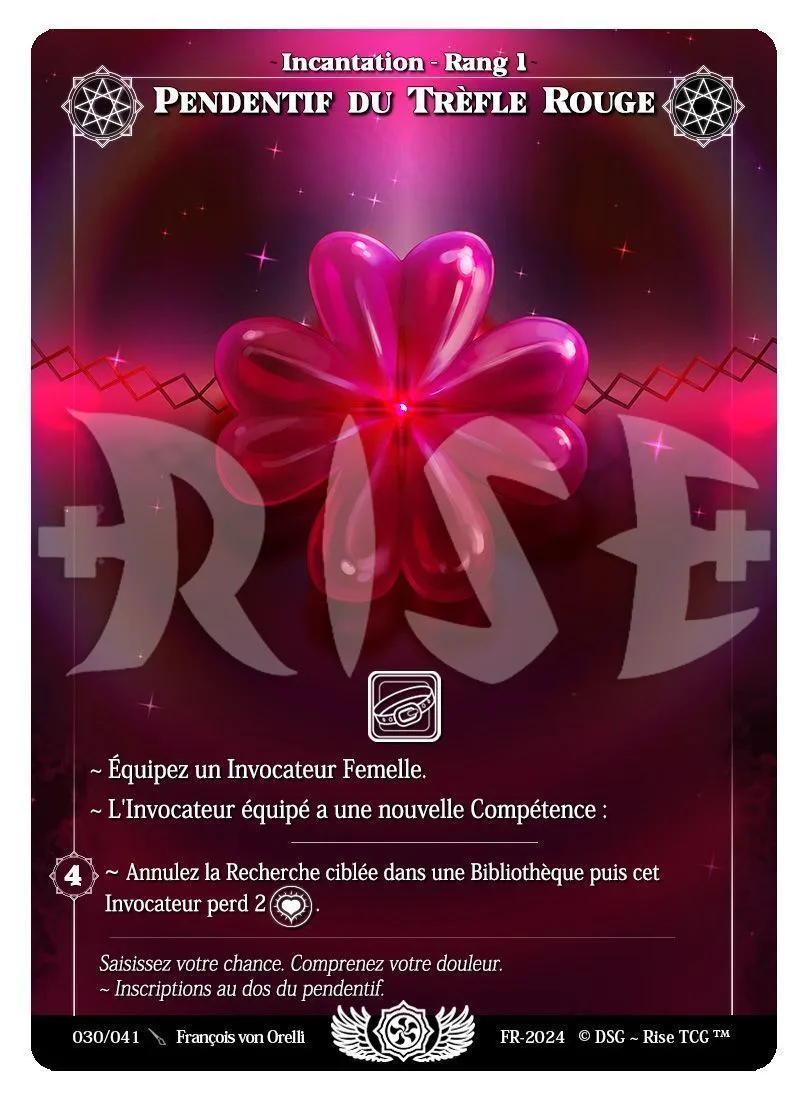 Pendentif du Trèfle Rouge