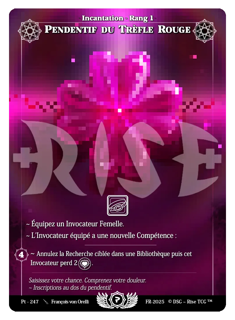 Pendentif Du Trèfle Rouge