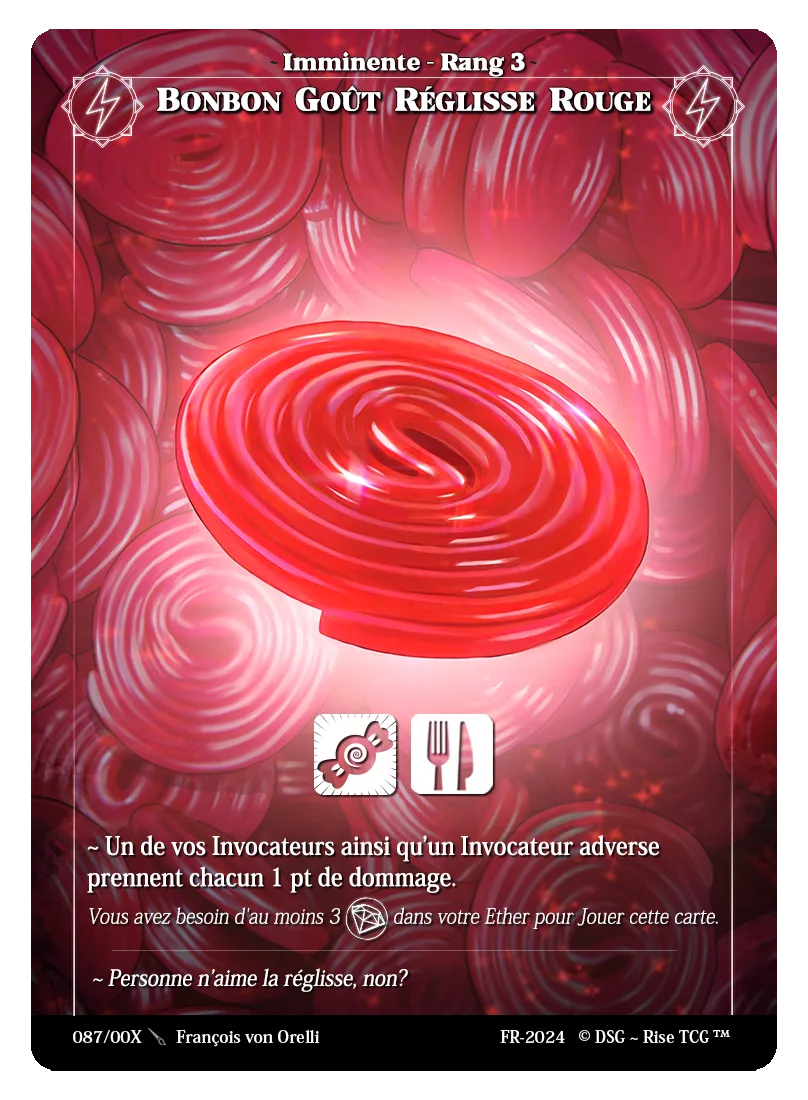 Bonbon rouge goût réglisse