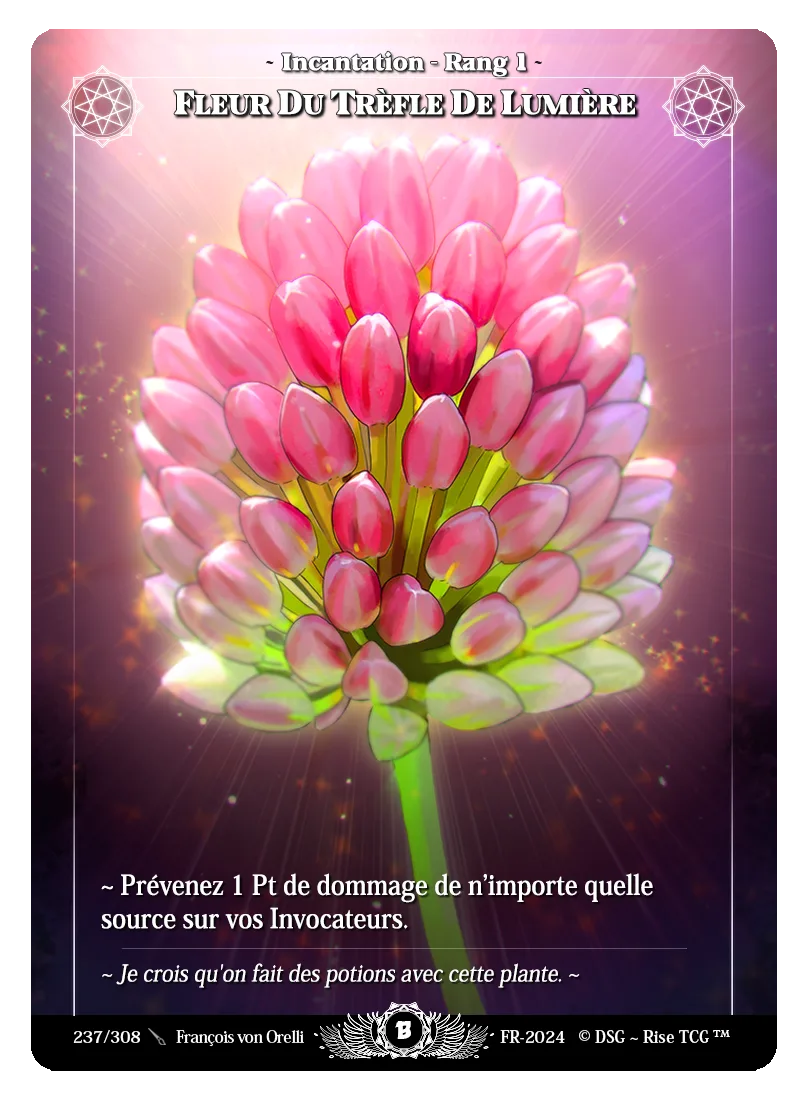 Fleur du trèfle de lumière
